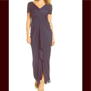 Mother of the bride maxi dress, navy blue